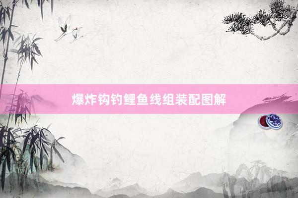 爆炸钩钓鲤鱼线组装配图解